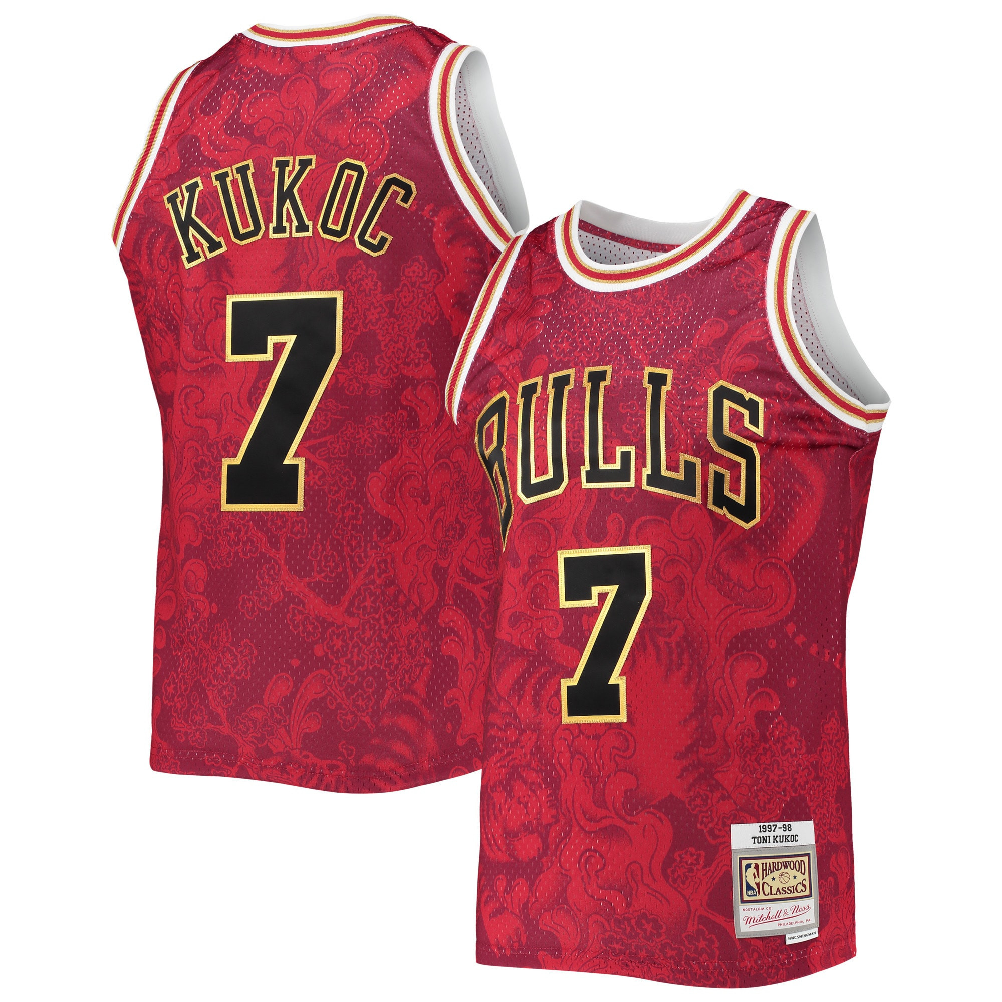 Toni Kukoc Chicago Bulls Mitchell & Ness Hardwood Classics 1997-98 Lunar New Year Swingman Jersey – Red NBA