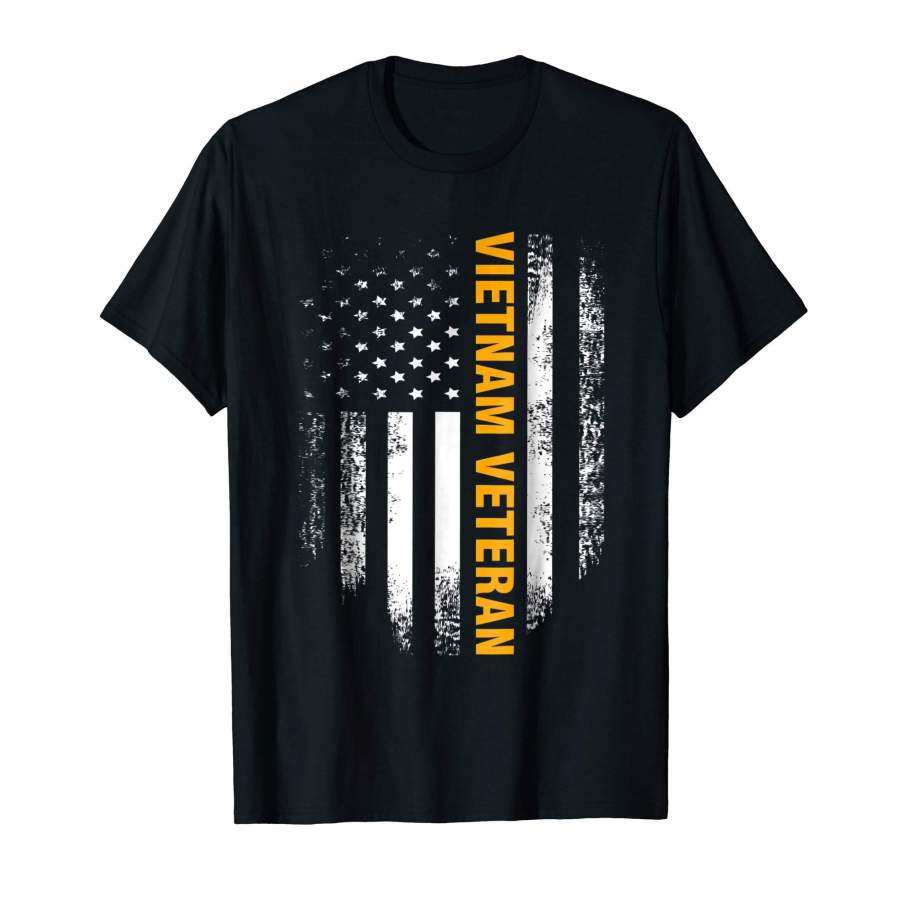 Vintage American USA Flag Vietnam Veteran T-Shirt Cool Gift