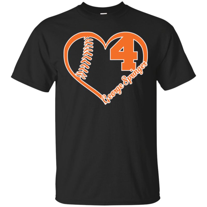 GEORGE SPRINGER – HEART NUMBER – Houston Astros t shirt T shirt – Orchid Store