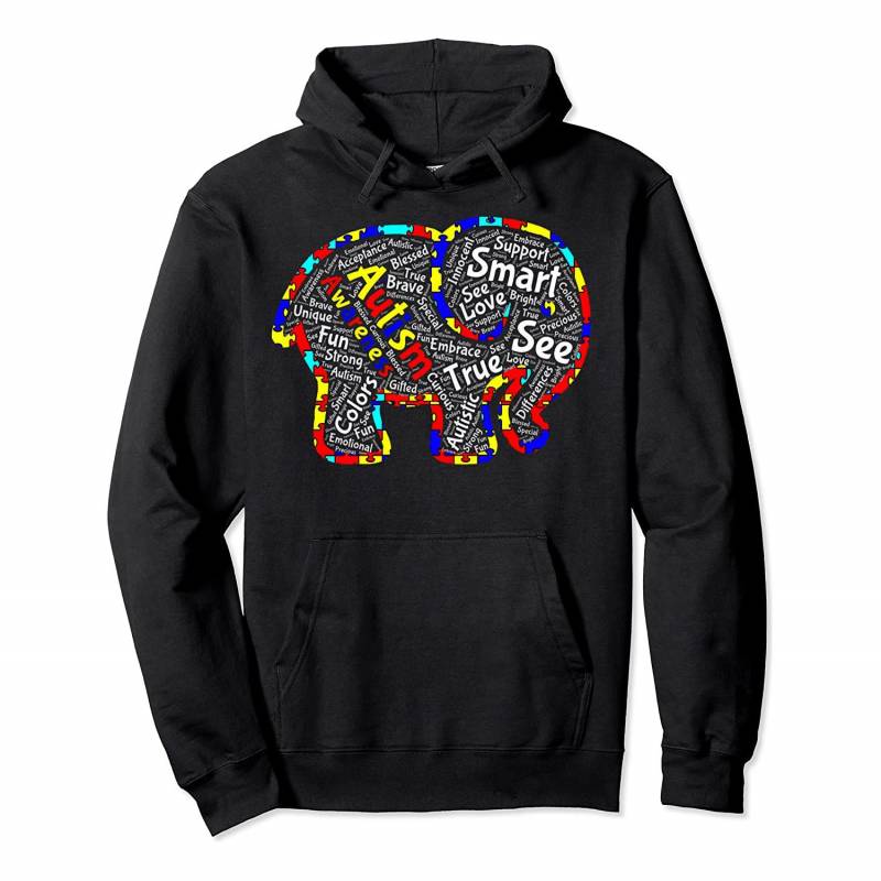 Autism Elephant 2020 Tee Autistic Awareness Day Month Tee Pullover Hoodie, T-Shirt, Sweatshirt