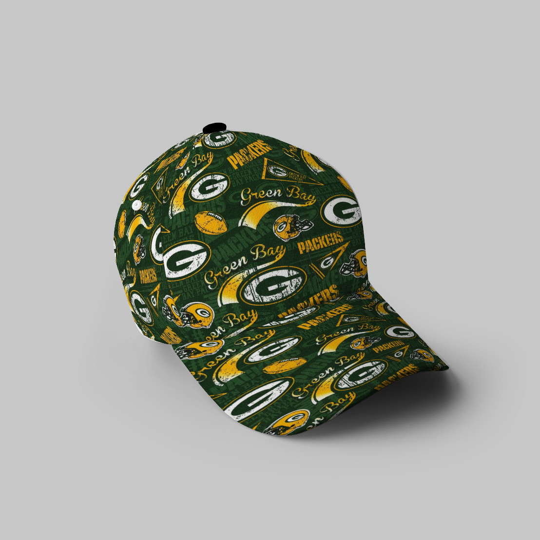 Green Bay Packers Emblem Seamless V2 3D Printing Baseball Cap Classic Hat