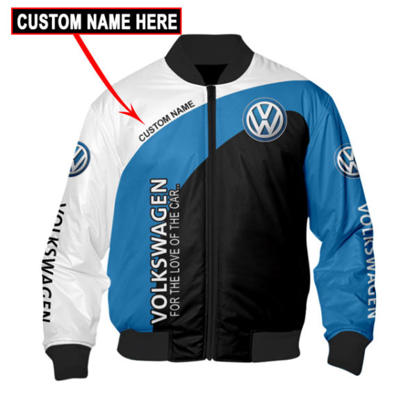 Custom Name Bomber Jacket Volkswagen, Volkswagen 3D Spring Autumn, Mens Casual Jacket Sj18