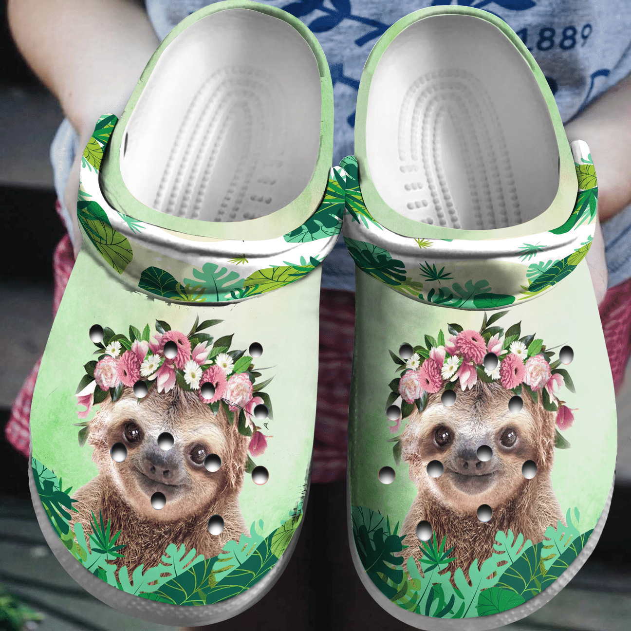 Sloth Personalized Clog, Custom Name, Text, Color, Number Fashion Style For Women, Men, Kid, Print 3D Lovely Sloths