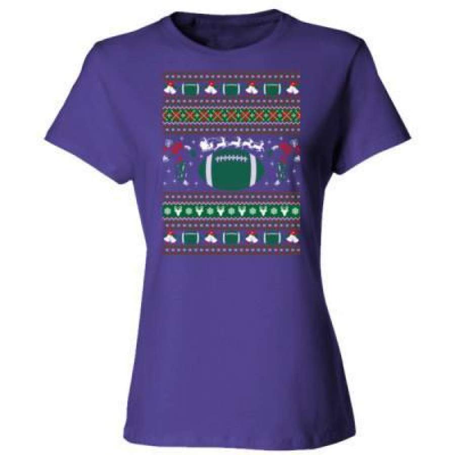 AGR American Football Ugly Christmas Sweater – Ladies’ Cotton T-Shirt