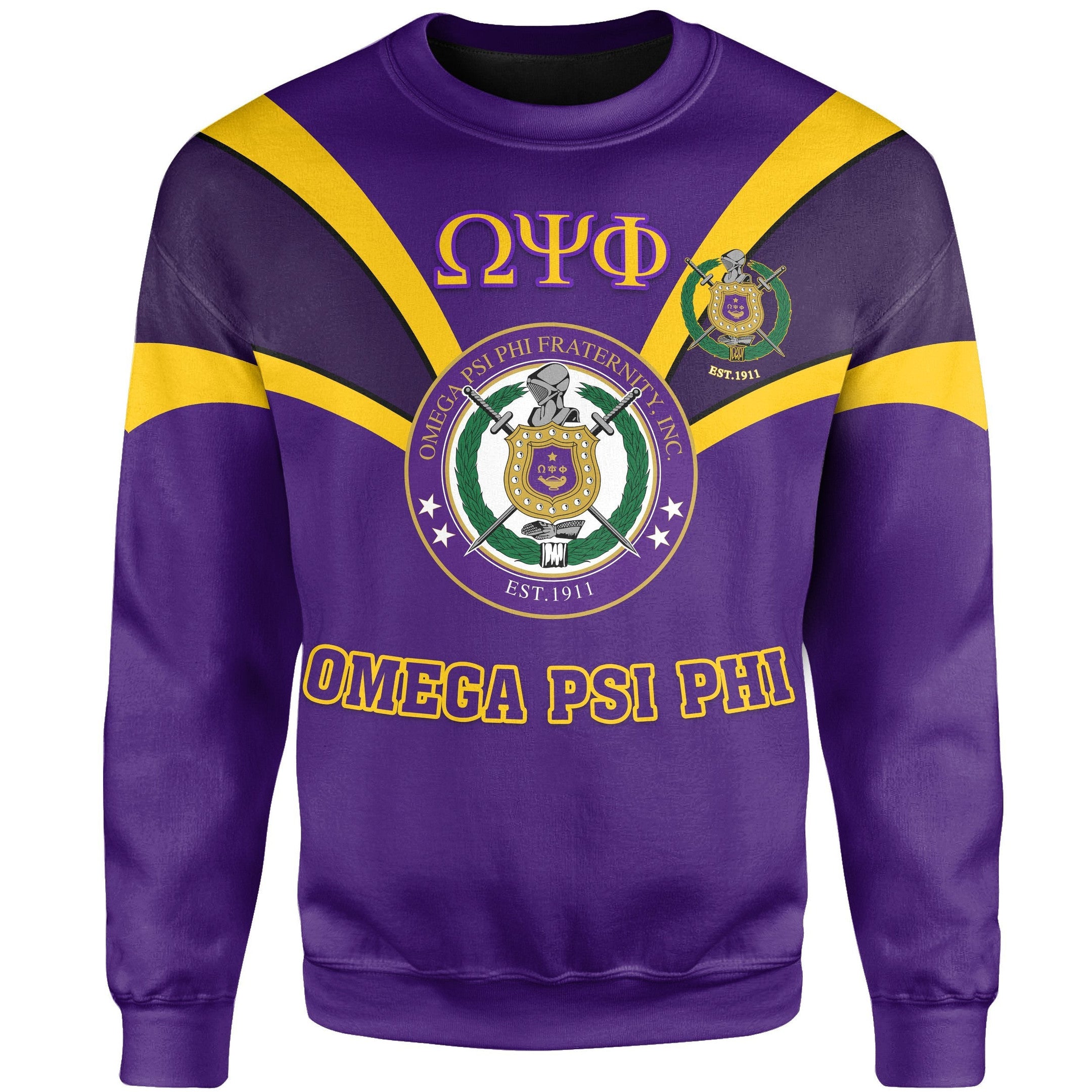 Fraternity Sweatshirt – Crewneck Sweatshirt Omega Psi Phi – Tusk Style