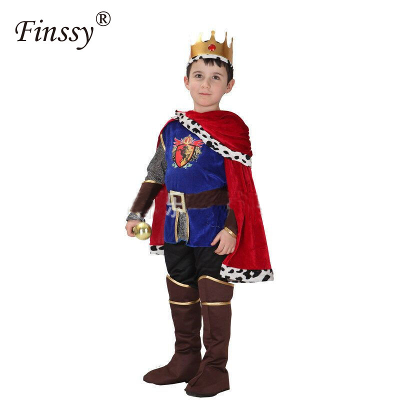 The King Prince Cosplay Costume for Kids Christmas New Year Halloween Carnival Costume for Boys Party Dress alx