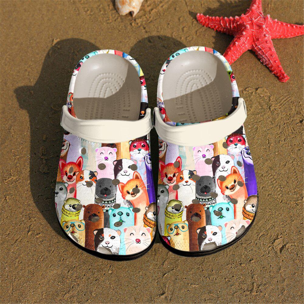 Otter Personalized Clog, Custom Name, Text, Color, Number Fashion Style For Women, Men, Kid, Print 3D Group Photo