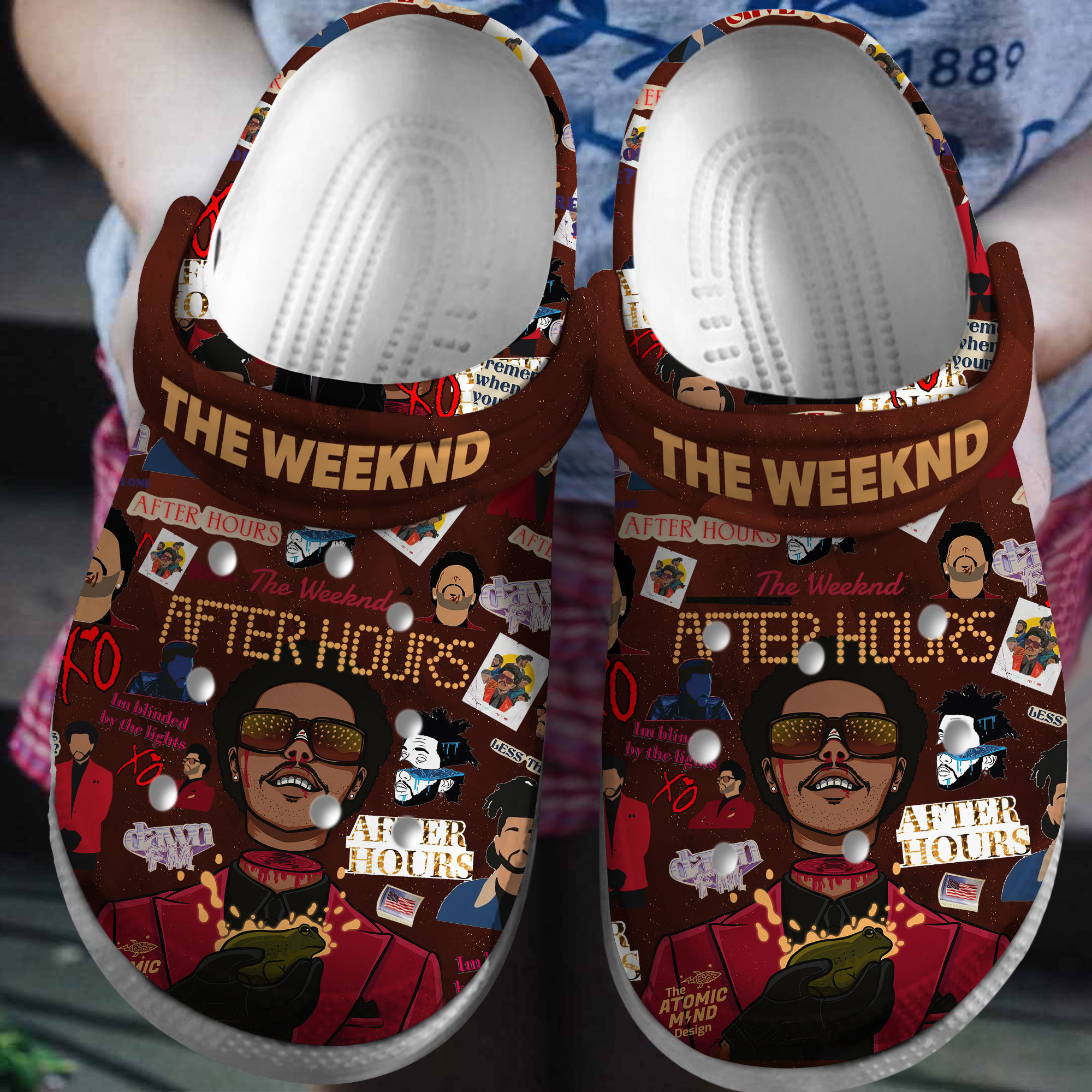 Premium The Weeknd Music Crocs Crocband Clogs Shoes Comfortable For Men Women and Kids