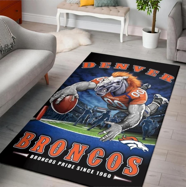 Denver Broncos Broncos Pride Since 1960 Team Area Rug Rugs For Living Room Rug Home Decor