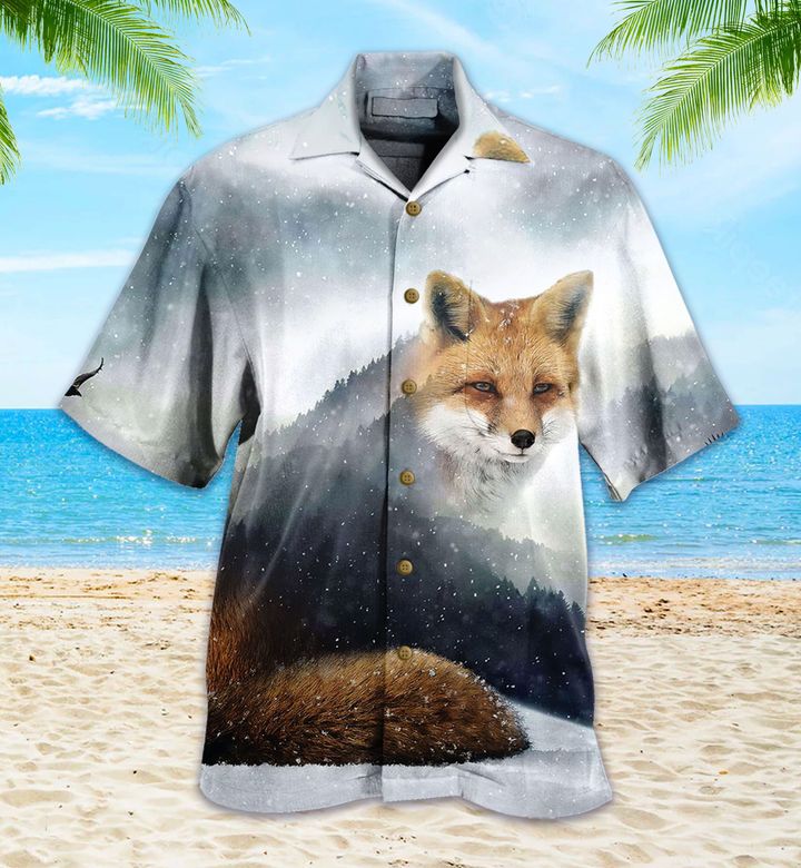 Fox Magic Forest Grey Hawaii Shirt Ha55170