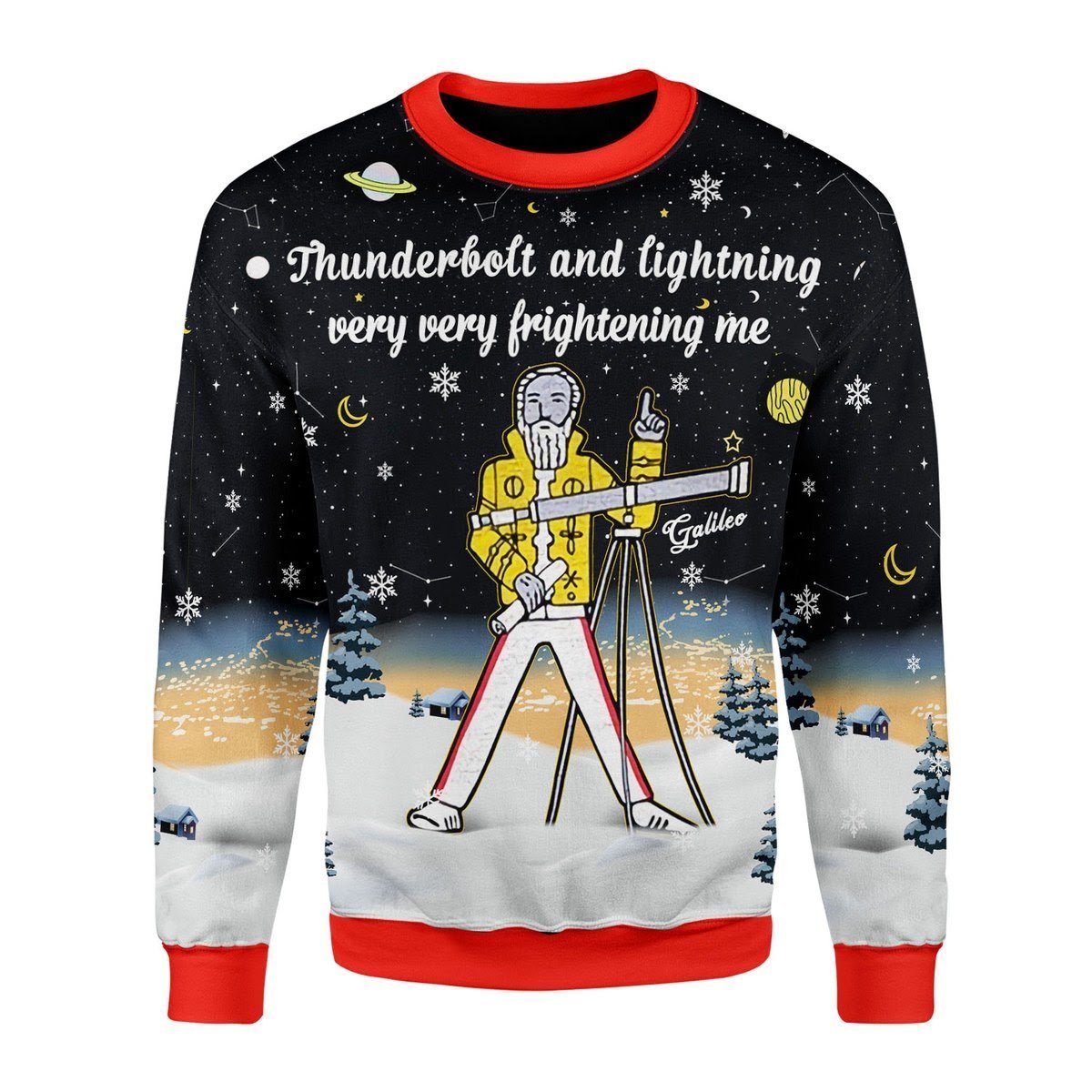 Thunder Fightening Galileo Ugly Christmas Sweater | Unisex | Adult | Us3674