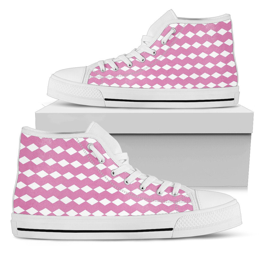 Pink Diamond, Womens High Top, Canvas Shoes, Spiritual,Streetwear,High Quality,High Tops Sneaker,Hippie, High Tops Printed,High Quality - Alwaysky Sneakers Design For Fan 2024