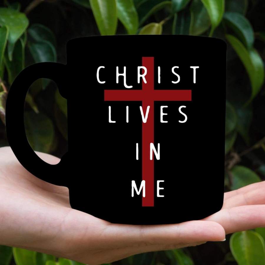 Christ lives in me coffee mug