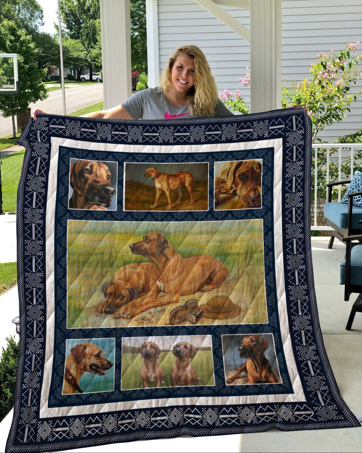 Rhodesian Ridgeback 3D Quilt Blanket HGM33