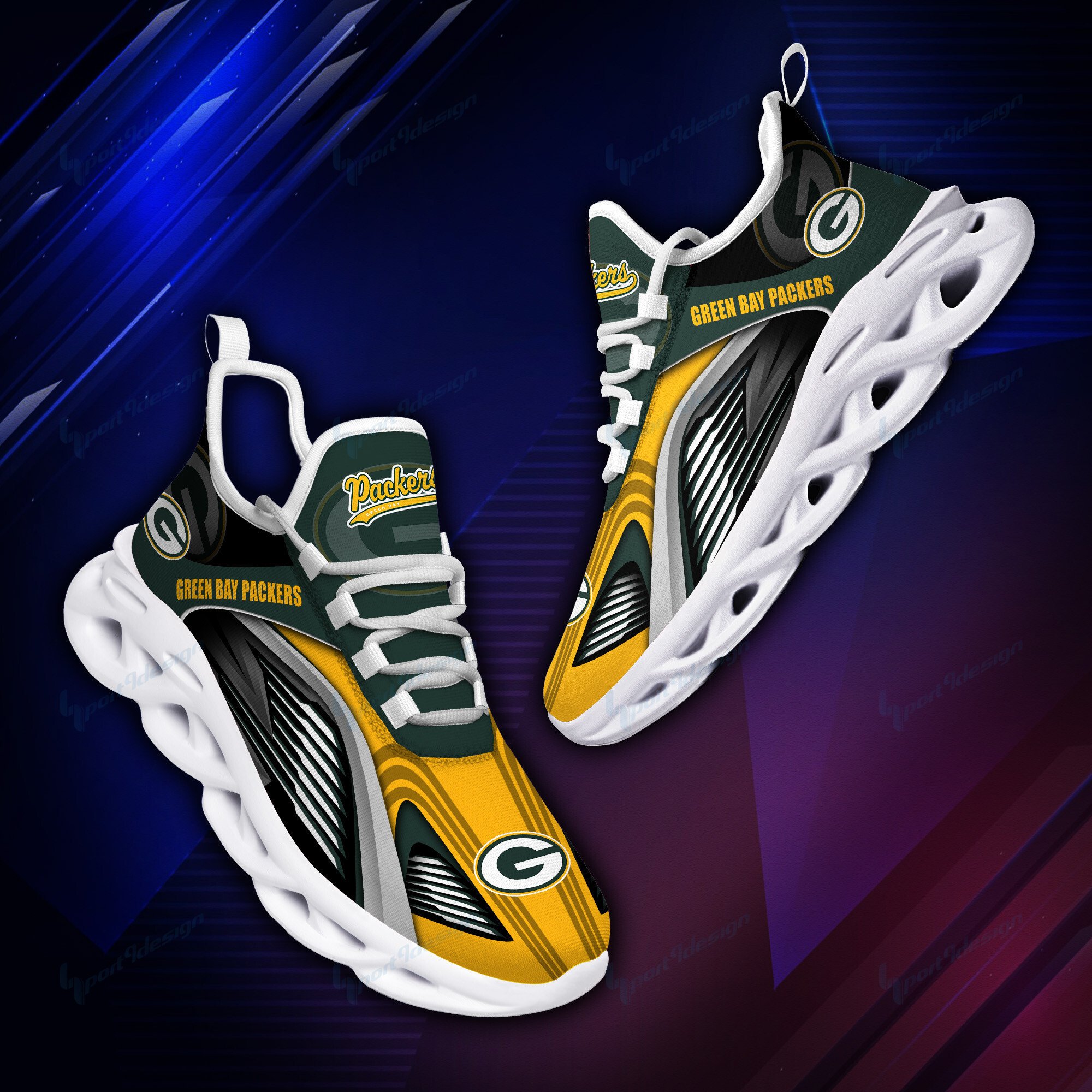 Green Bay Packers Yezy Running Sneakers Bb958