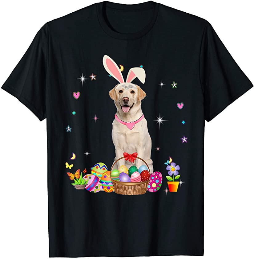 Cute Labrador Easter Day Bunny Eggs Easter Costume Womens T-Shirt