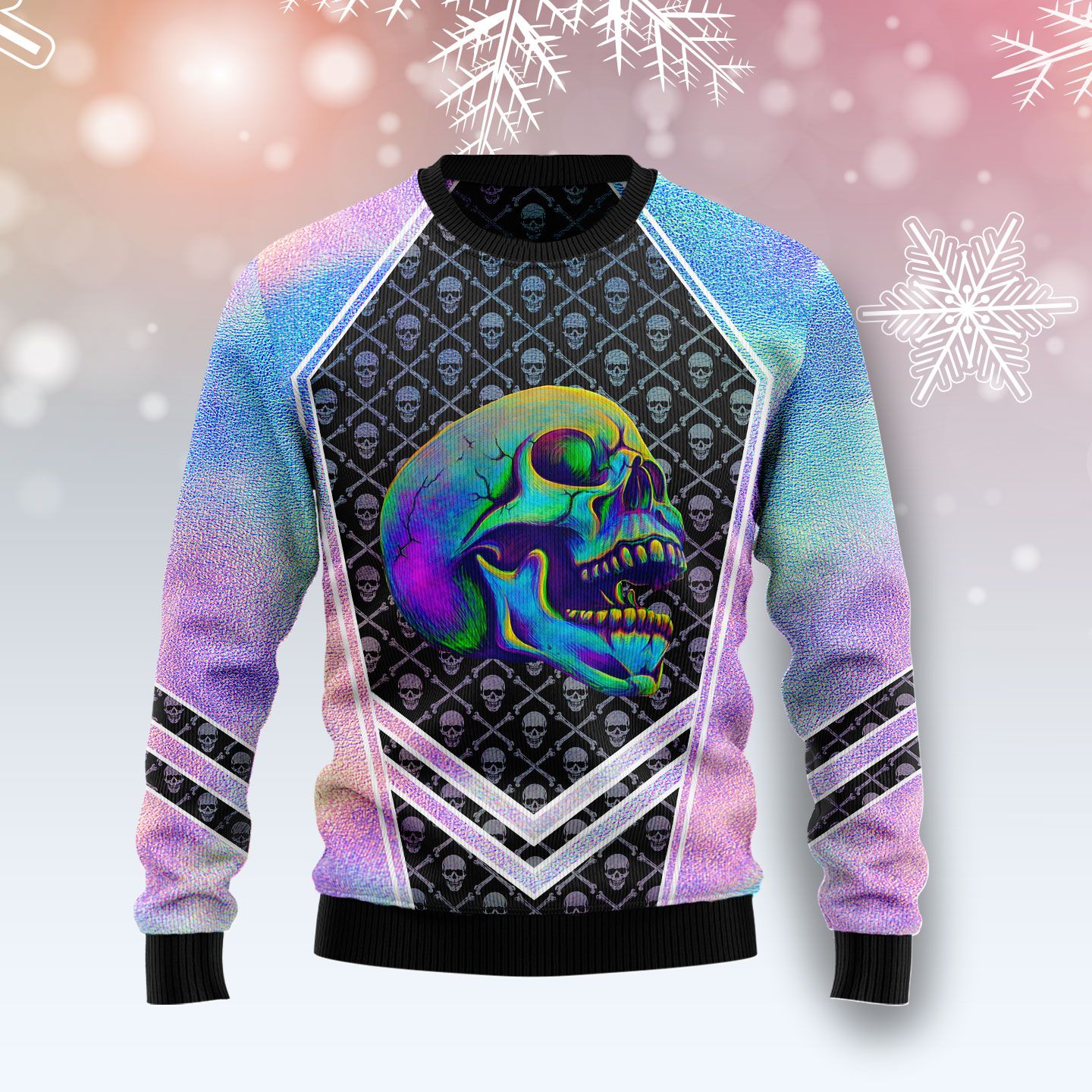 Skull Hologram TY2910 Ugly Christmas Sweater