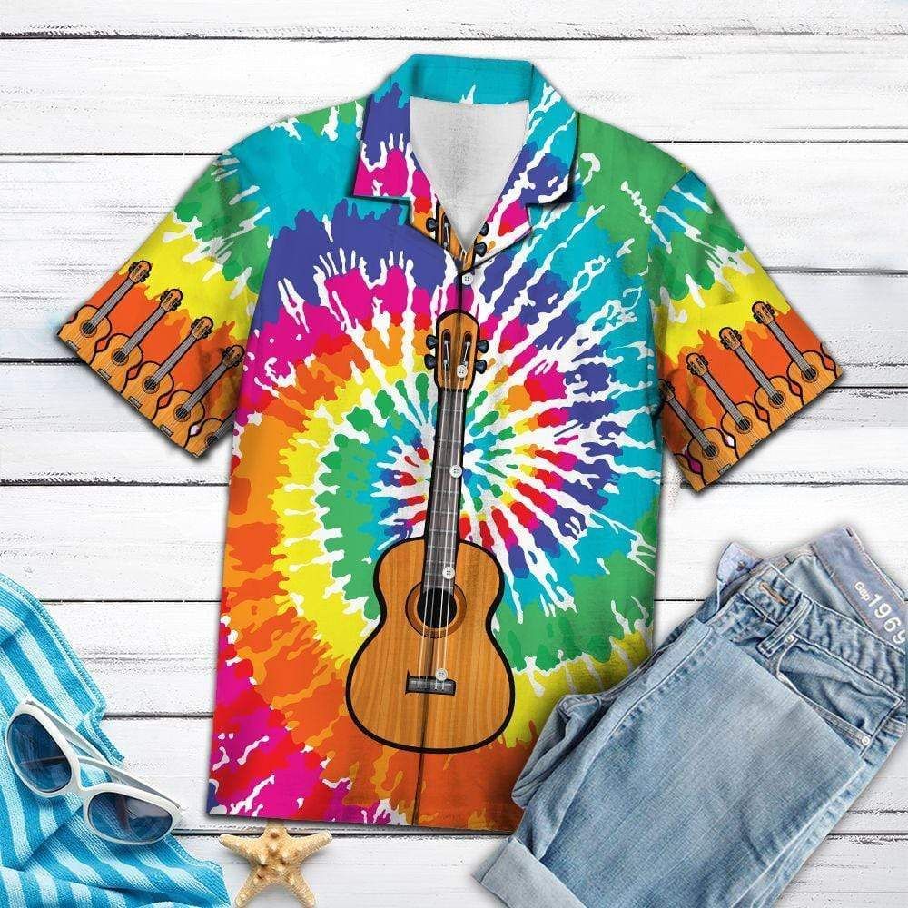 Check Out This Awesome Guitar Hippie Hawaii Aloha Shirts Ha103631