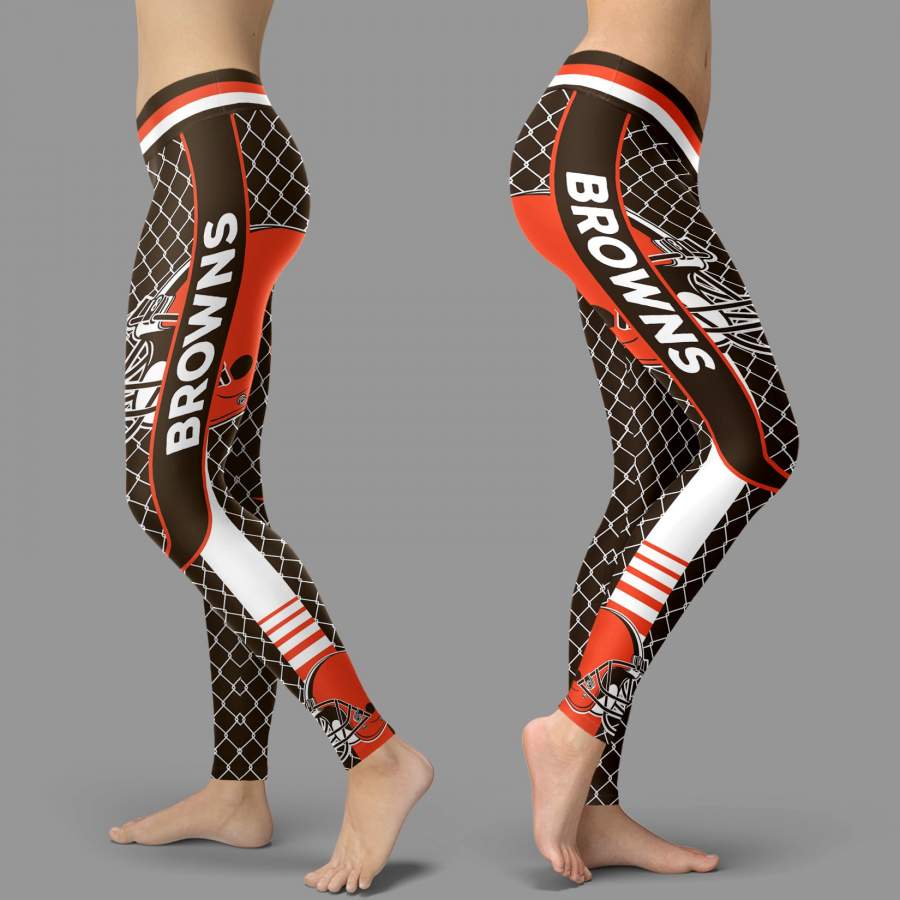 Single Small Line Circle Stylish Fashion Cleveland Browns Leggings