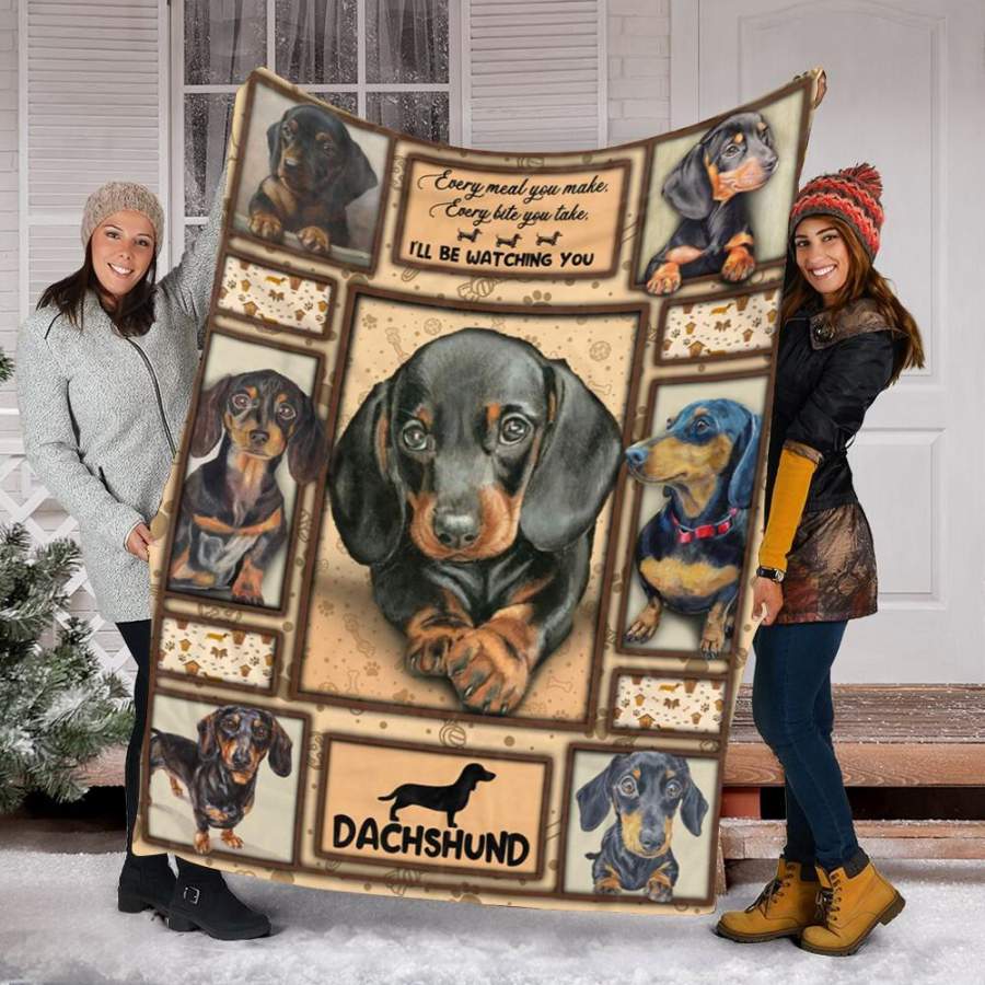 Custom Blanket Dachshund Puppy 3D Blanket – Fleece Blanket