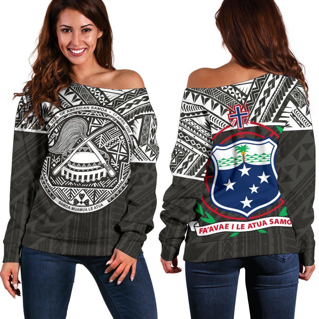 American Samoa And Samoa Polynesian Version Shoulder Sweater