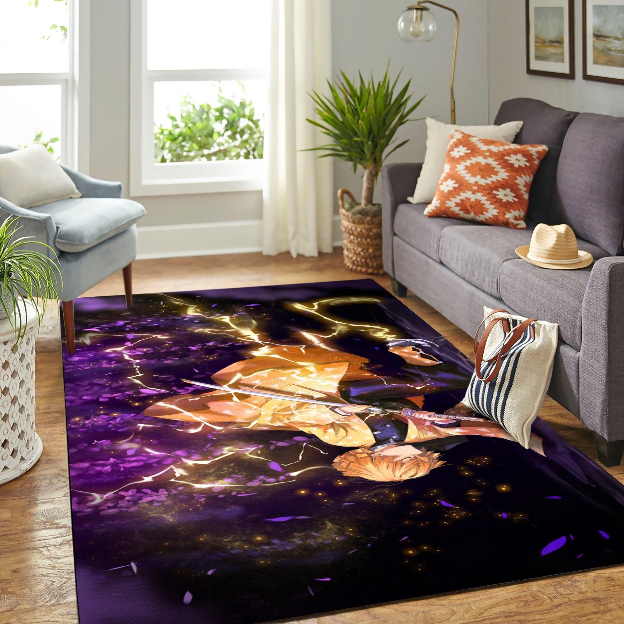 Zenitsu Area Rug Geeky Carpet – home decor – Bedroom Living Room décor