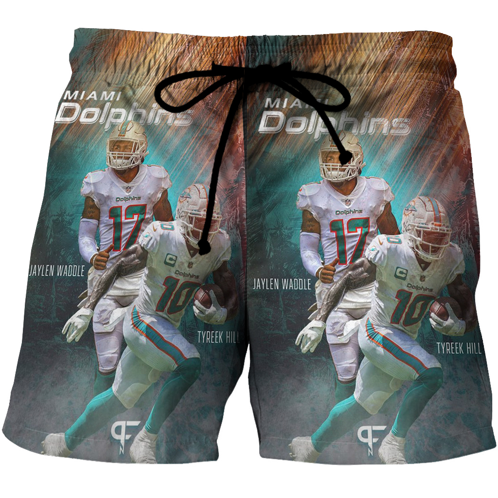 Miami Dolphins Players2 3D All Over Print Summer Beach Hawaiian Short