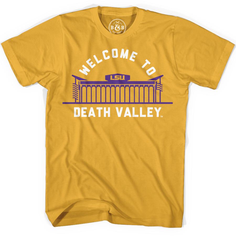 B&B Dry Goods Lsu Tigers Welcome To Death Valley T-Shirt – Mustard