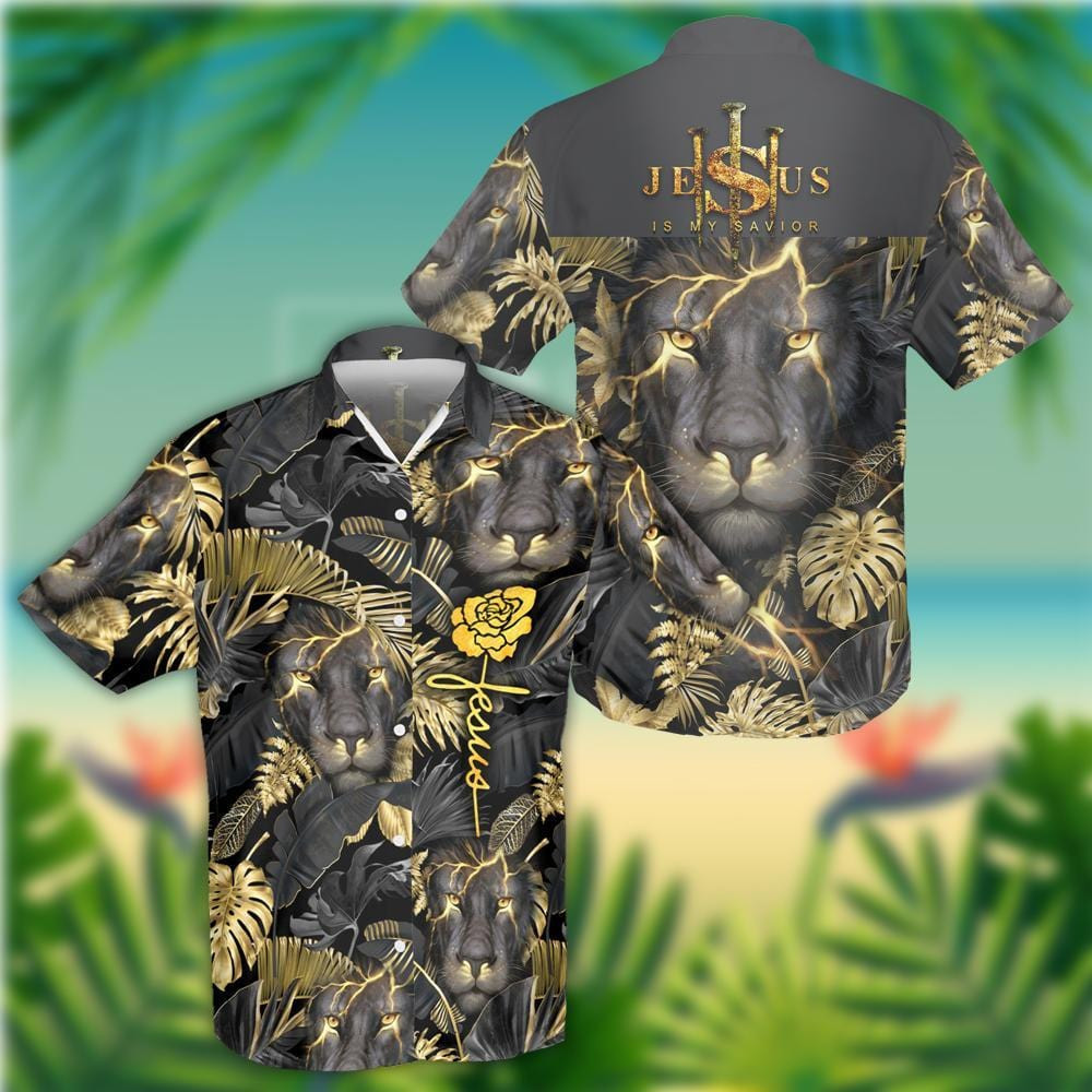 Jesus And Lion Aloha Hawaii Shirts V Ha22709