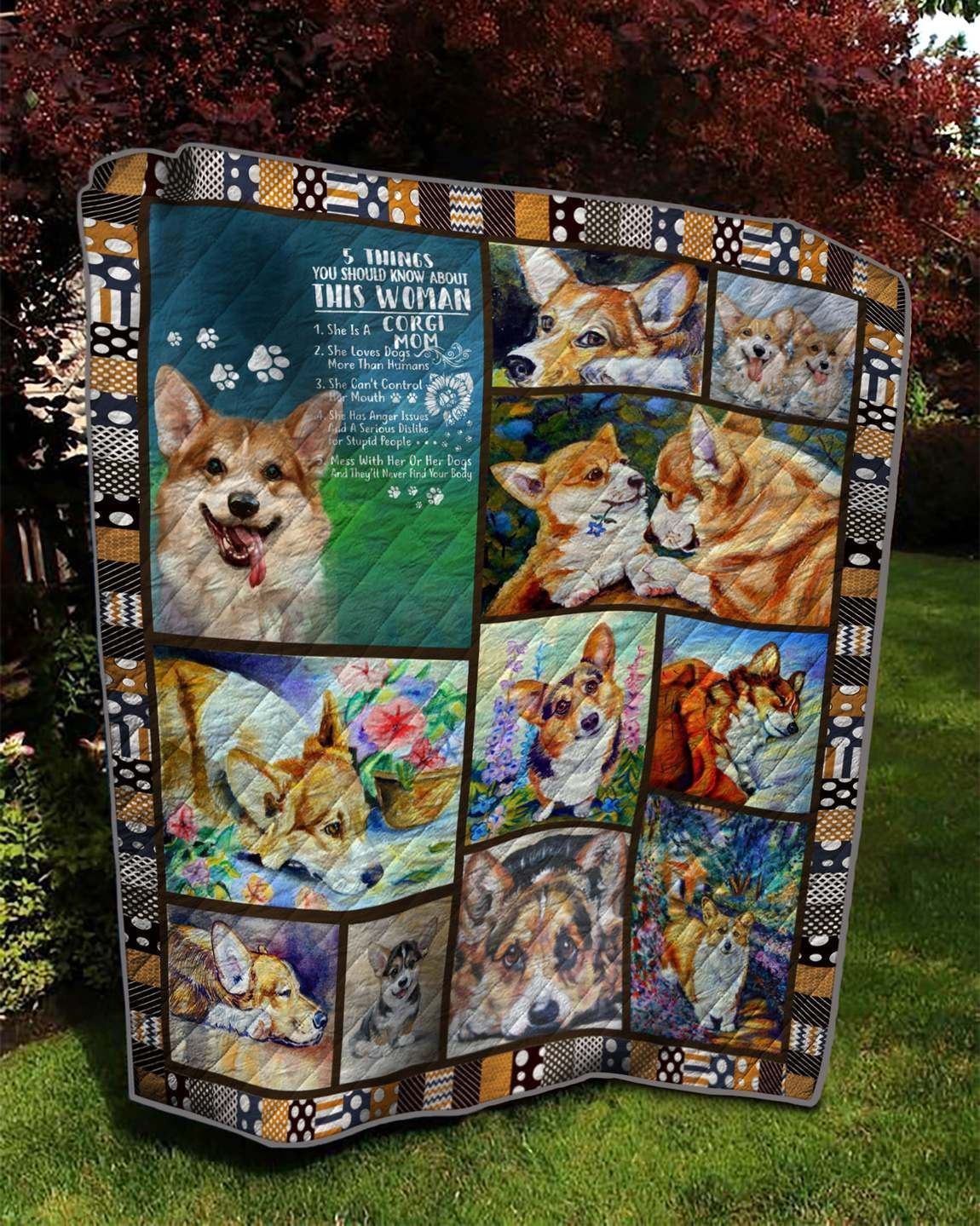 Corgi Lover A3A 3D Customized Quilt