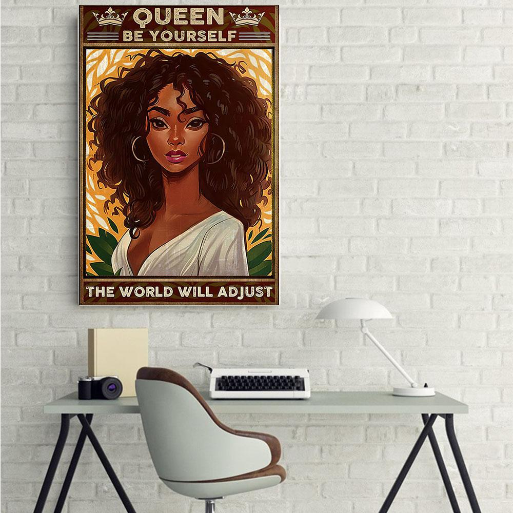 West Africa Best Canvas Prints Vintage Black Lives Matter Poster Print Afro Queen Black Man Stunning  Canvas Room Decor