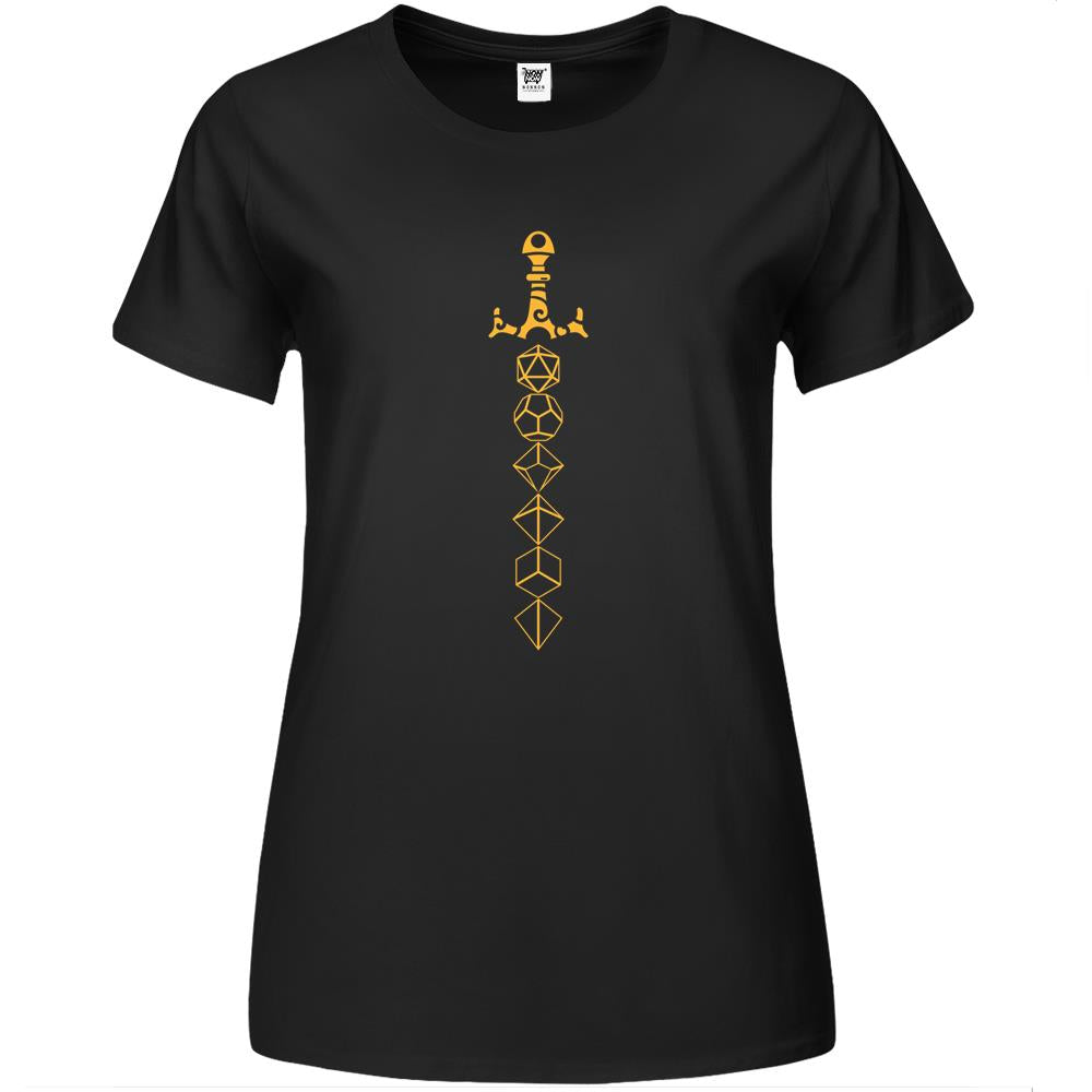 Dice Set Sword Tabletop Rpg Gaming Premium Womens T Shirts