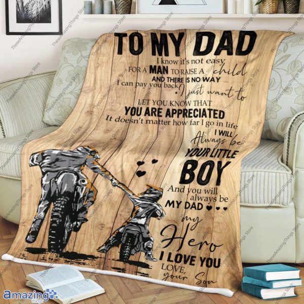 To My Dad Blanket Racing Dad & Racing Boy Blanket