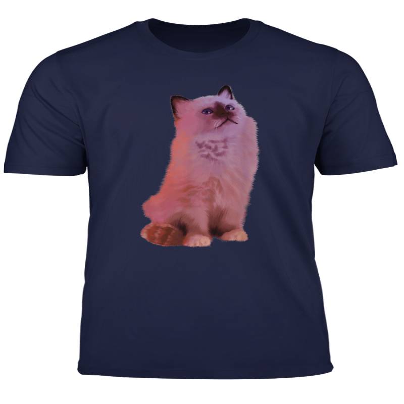 Birman Cat Gift For Kitten Lover Colorful Art Kitty Adoption T Shirt