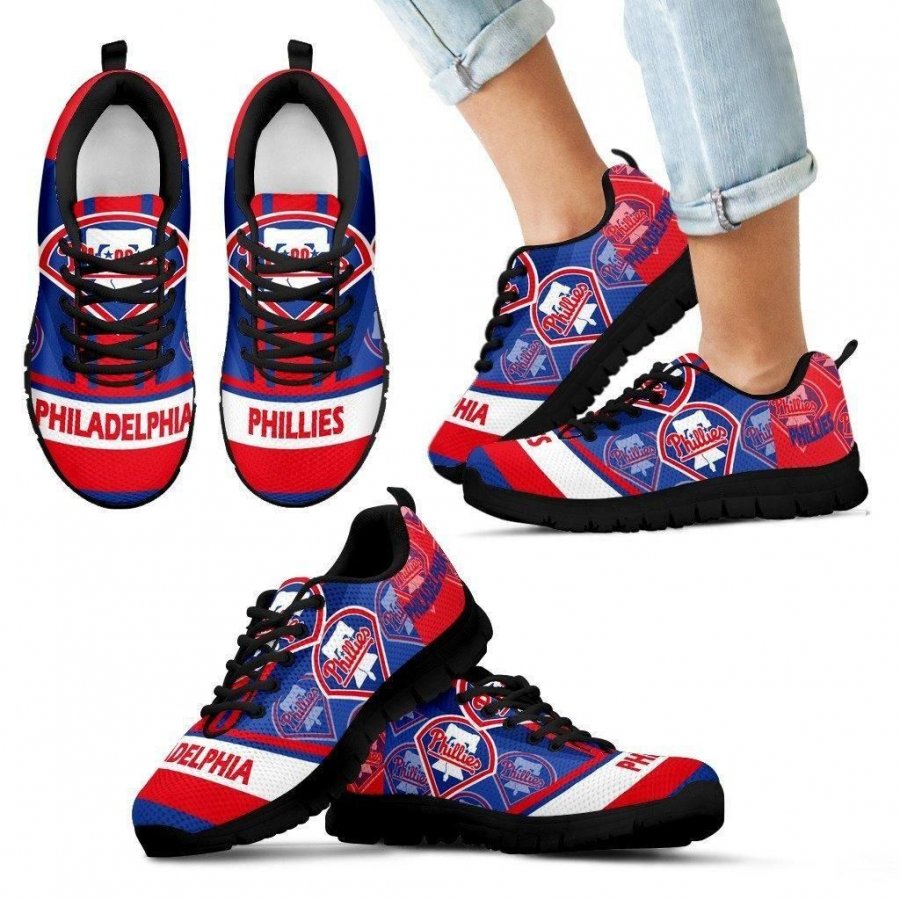 Three Impressing Point Of Logo Philadelphia Phillies Sneakers #337