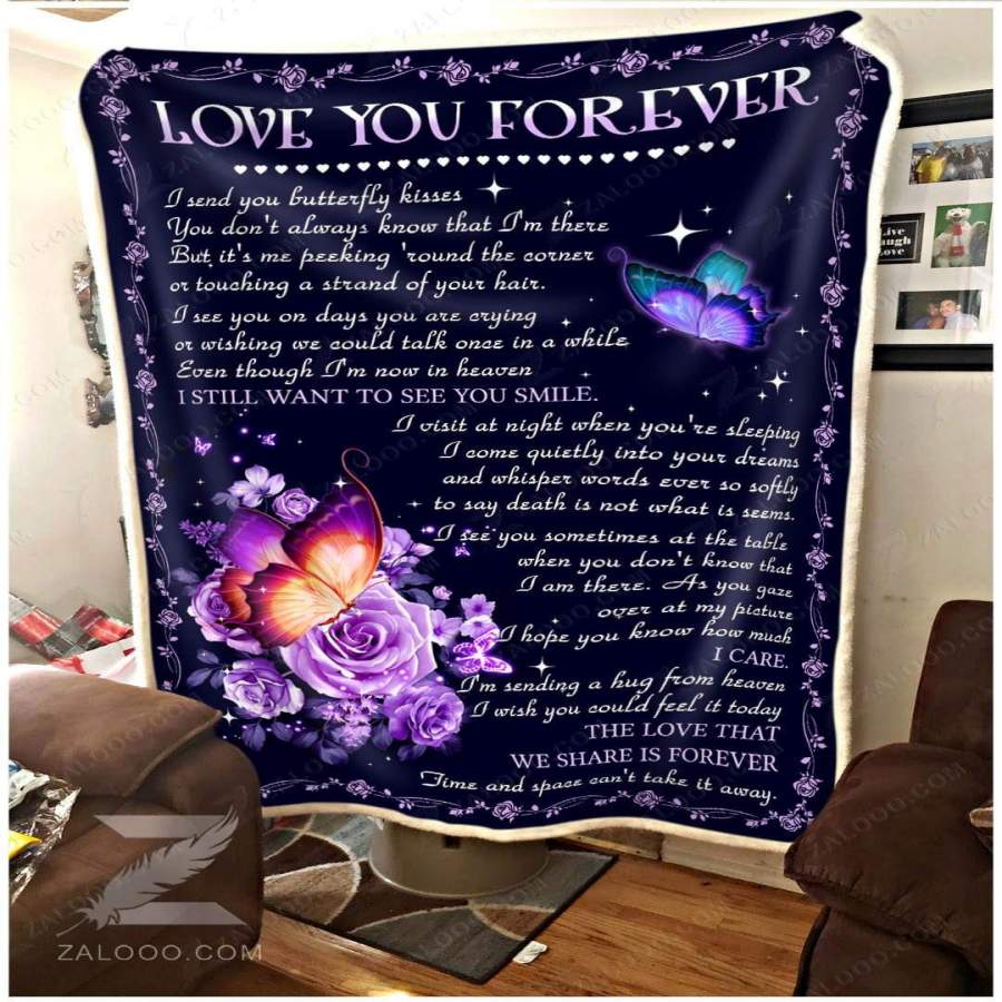 Zalooo – Fleece Blanket – Butterfly – Love You Forever