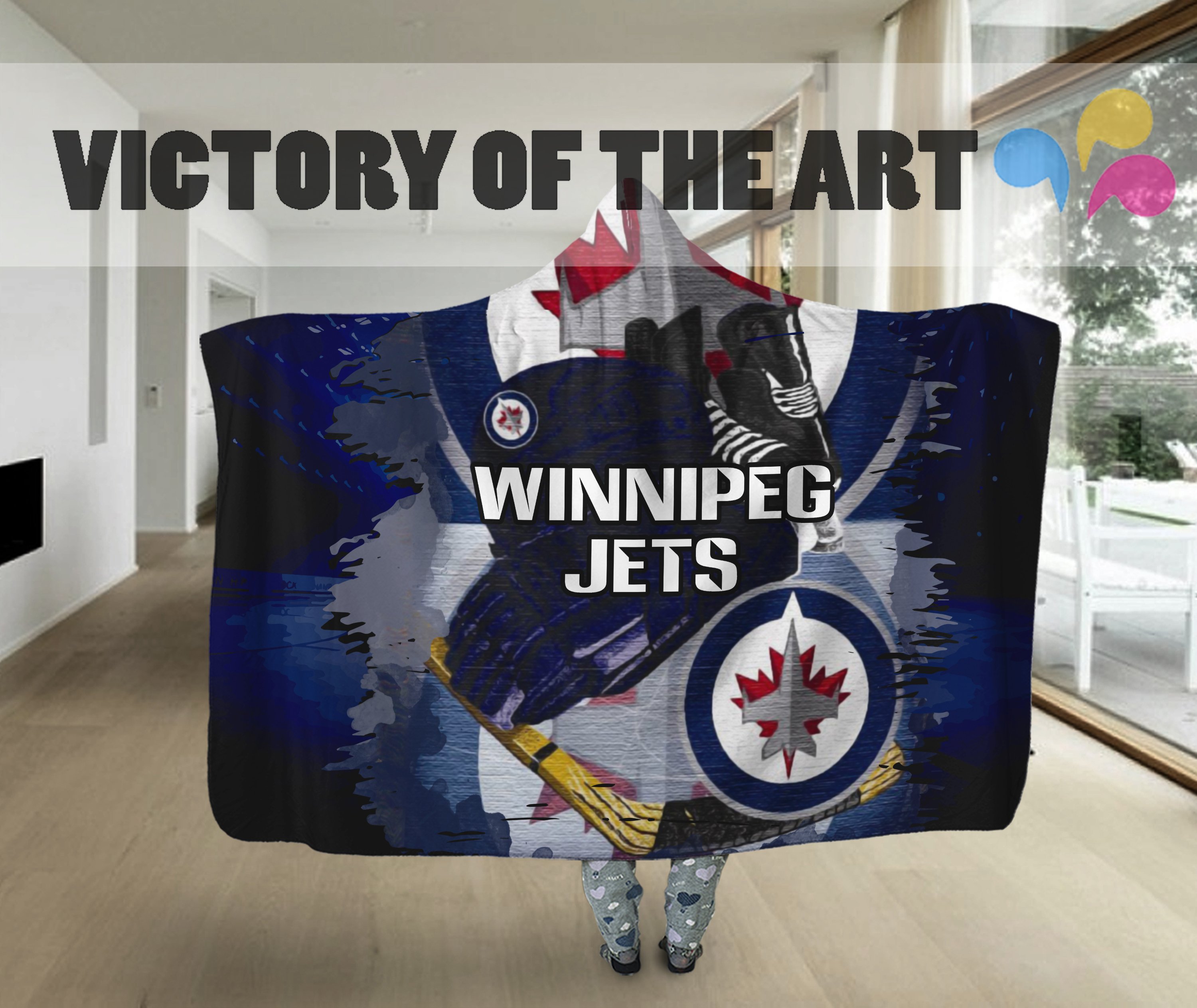 Special Edition Winnipeg Jets Home Field Advantage Hooded Blanket