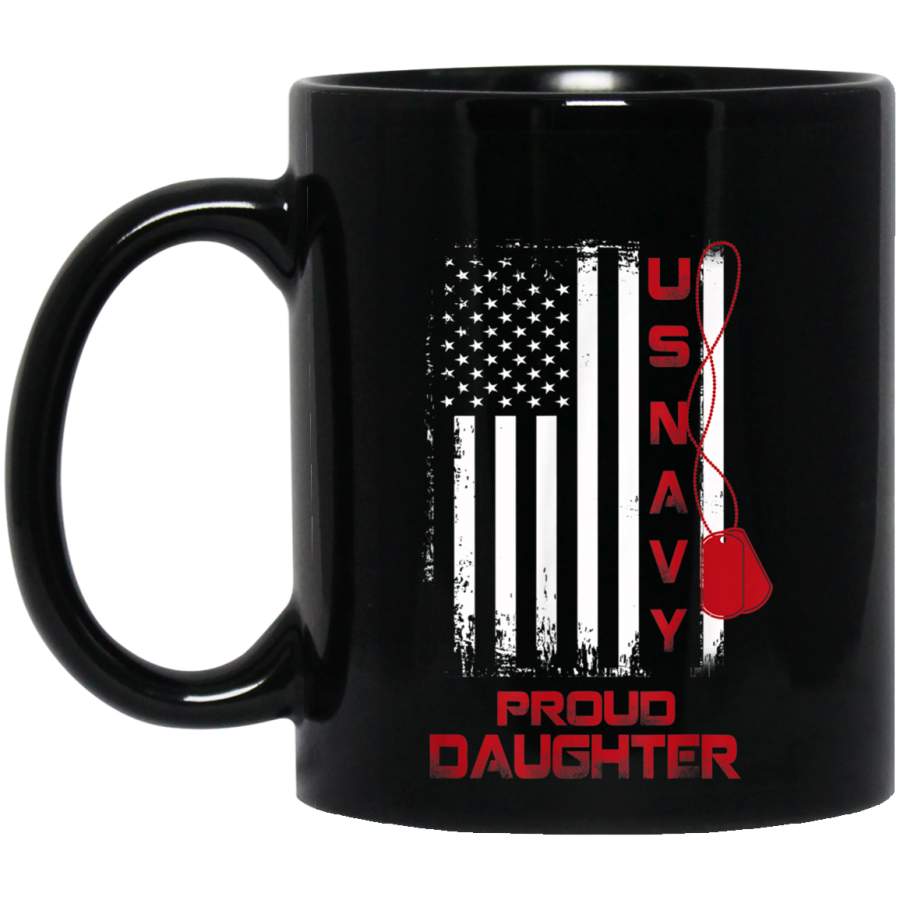 Veteran US Navy Proud Veterans Daughter Shirt USA Flag Veterans Day Christmas Gift Mug