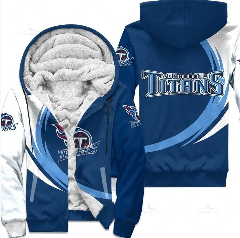 Tennessee Titans Fleece Jacket 3D Curve Great Fleece Hoodie