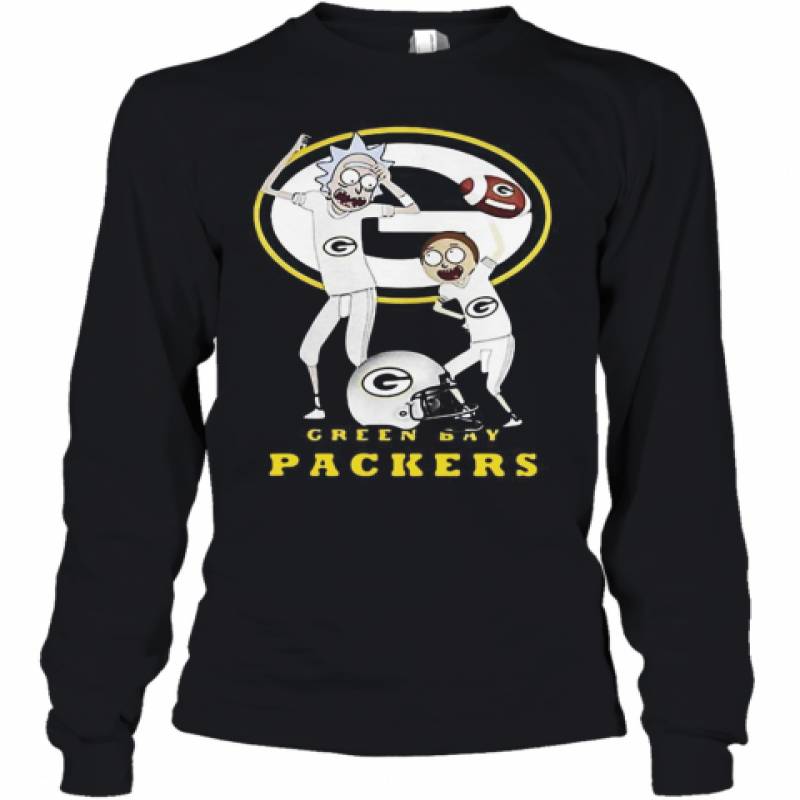 Rick And Morty Green Bay Packers Football Players Youth Long Sleeve