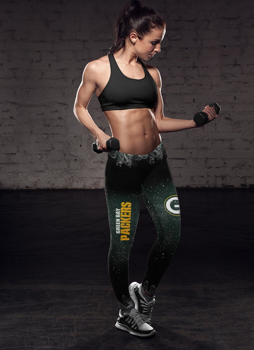 Inspired Cross Logo Green Bay Packers Leggings