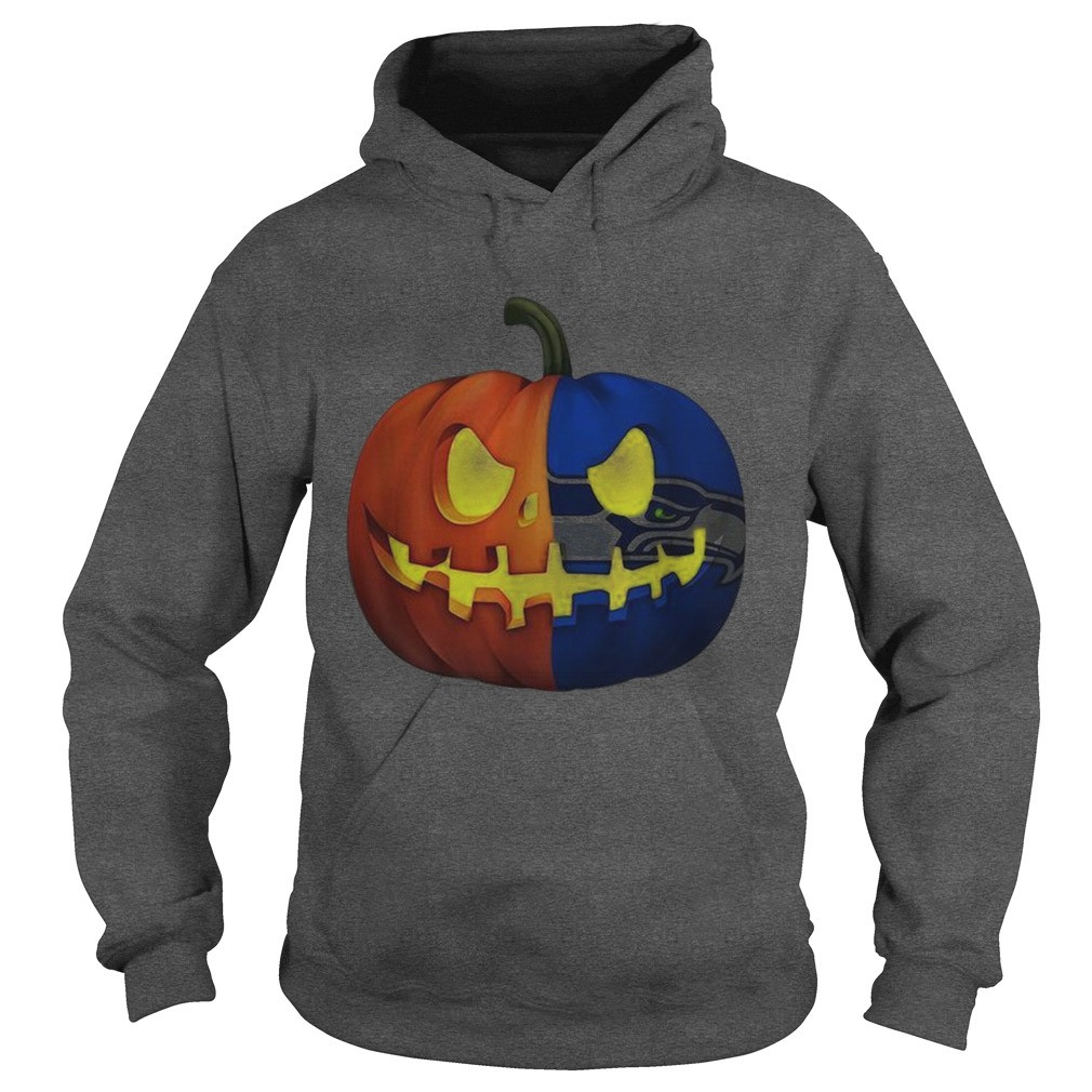 Seattle Seahawks pumpkin Halloween shirt