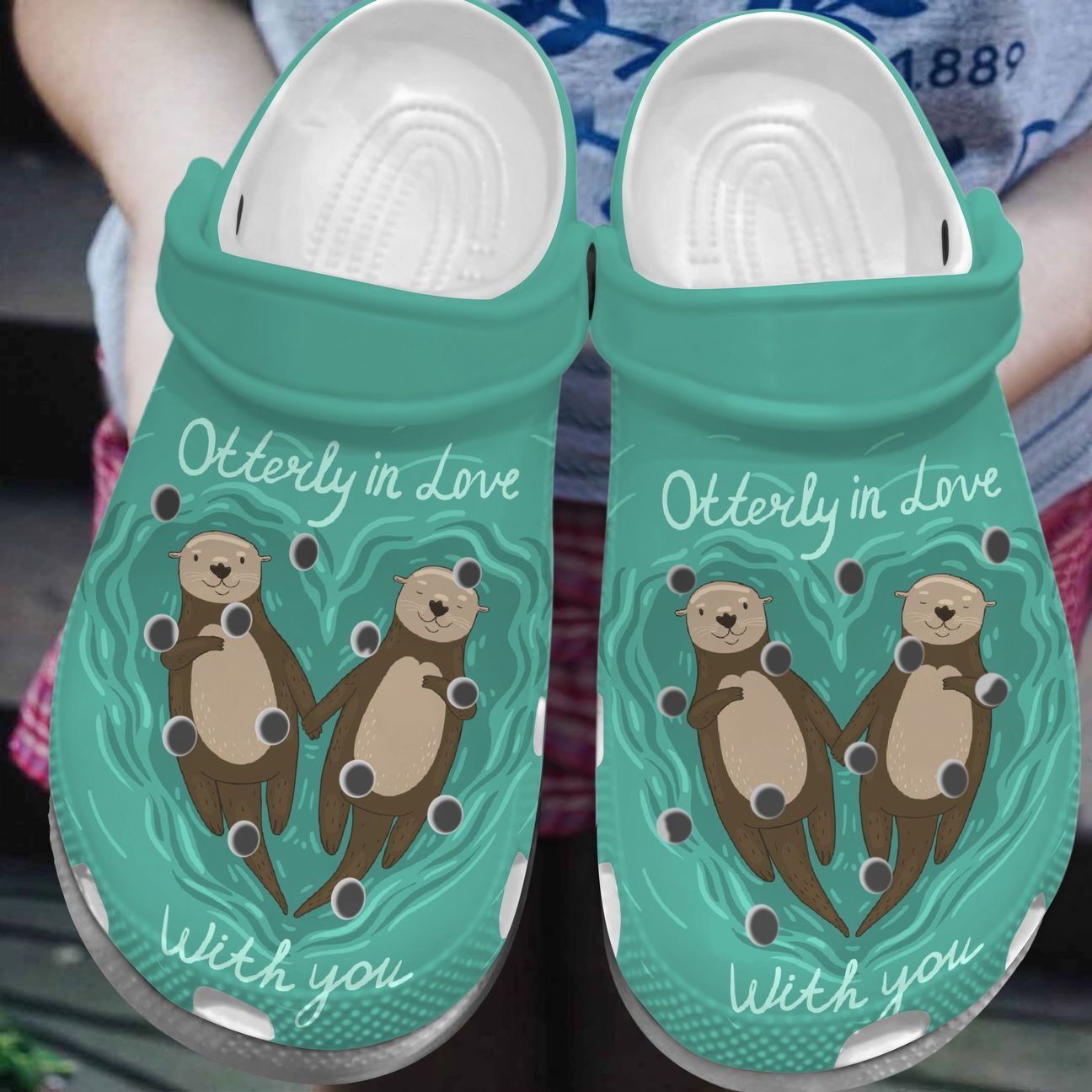 Otter Personalized Clog, Custom Name, Text, Color, Number Fashion Style For Women, Men, Kid, Print 3D Fall In Love With You