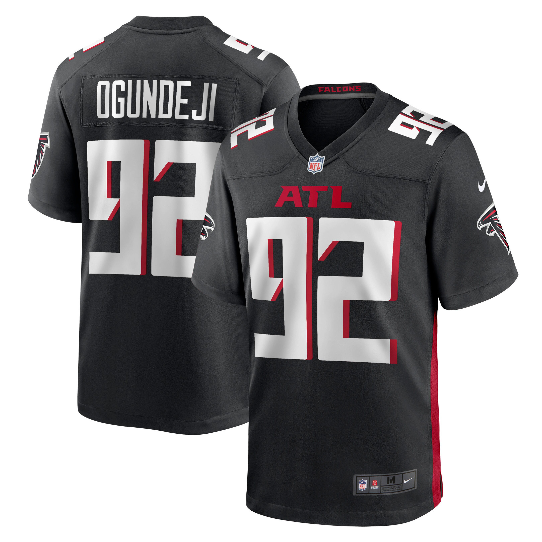 Adetokunbo Ogundeji Atlanta Falcons Game Jersey – Black NFL