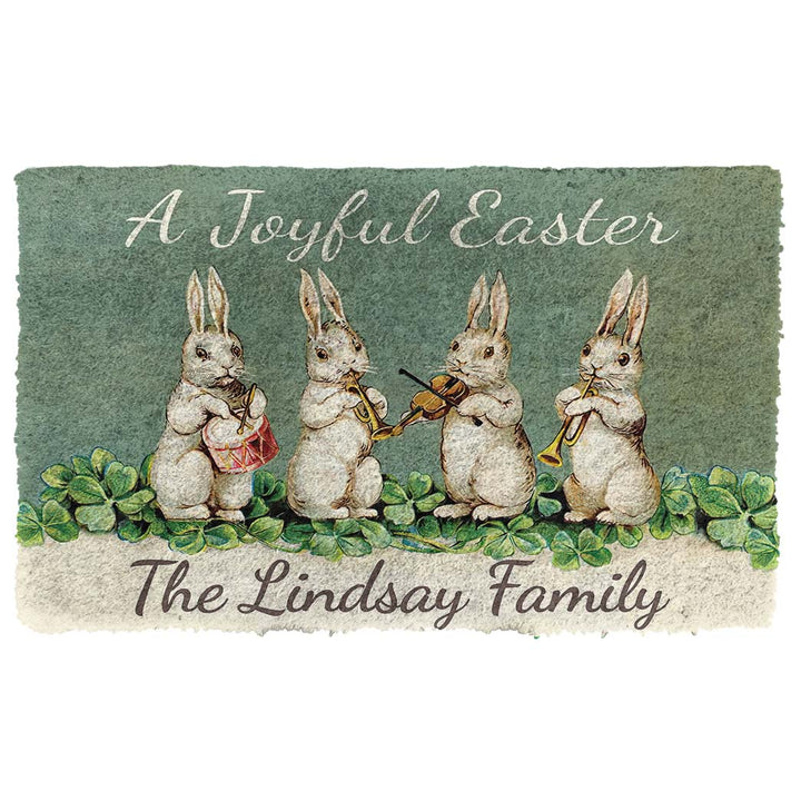 Waybackapparel A Joyful Easter Custom Name 3D Doormat