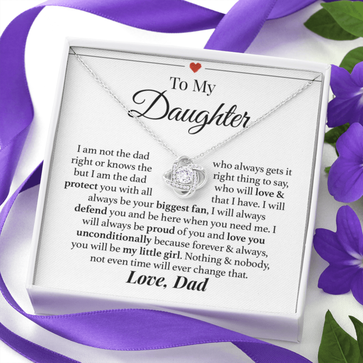 To My Daughter Necklace Gift – Dad To Daughter Necklace, Birthday Wedding Anniversary Gift For Her Daughter