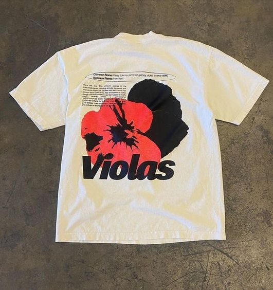 Violas Flower Tee Shirt Outfit