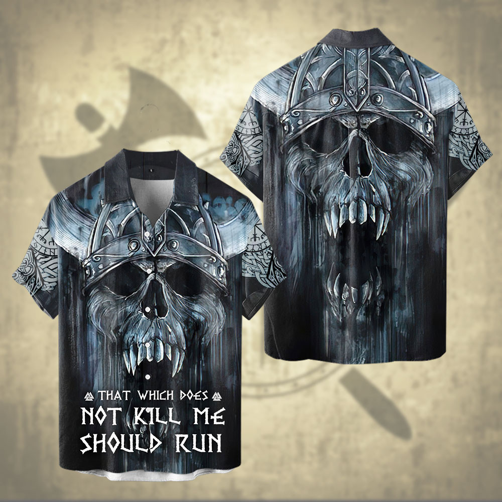 Viking Nordic That Which Does Not Kill Me Should Run All Over Print Hawaiian Ha108248