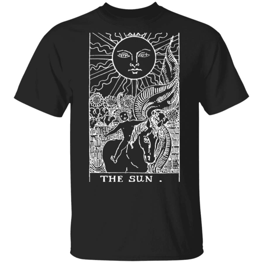 The Sun Vintage Tarot Card   Cartomancy Divination Gift T Shirt