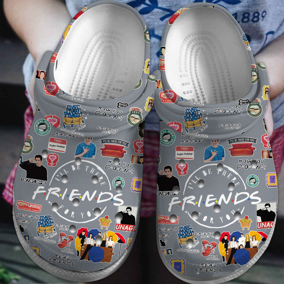 Premium Friends TV Series Crocs Crocband Clogs Shoes Comfortable For Men Women and Kids 2